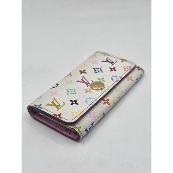 Louis Vuitton White Monogram Multicolore 4 Key Holder - Picture 11 of 16